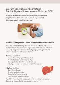 Leber-Qi-Stagnation als häufige Ursache für Schlafprobleme und nächtliches Erwachen